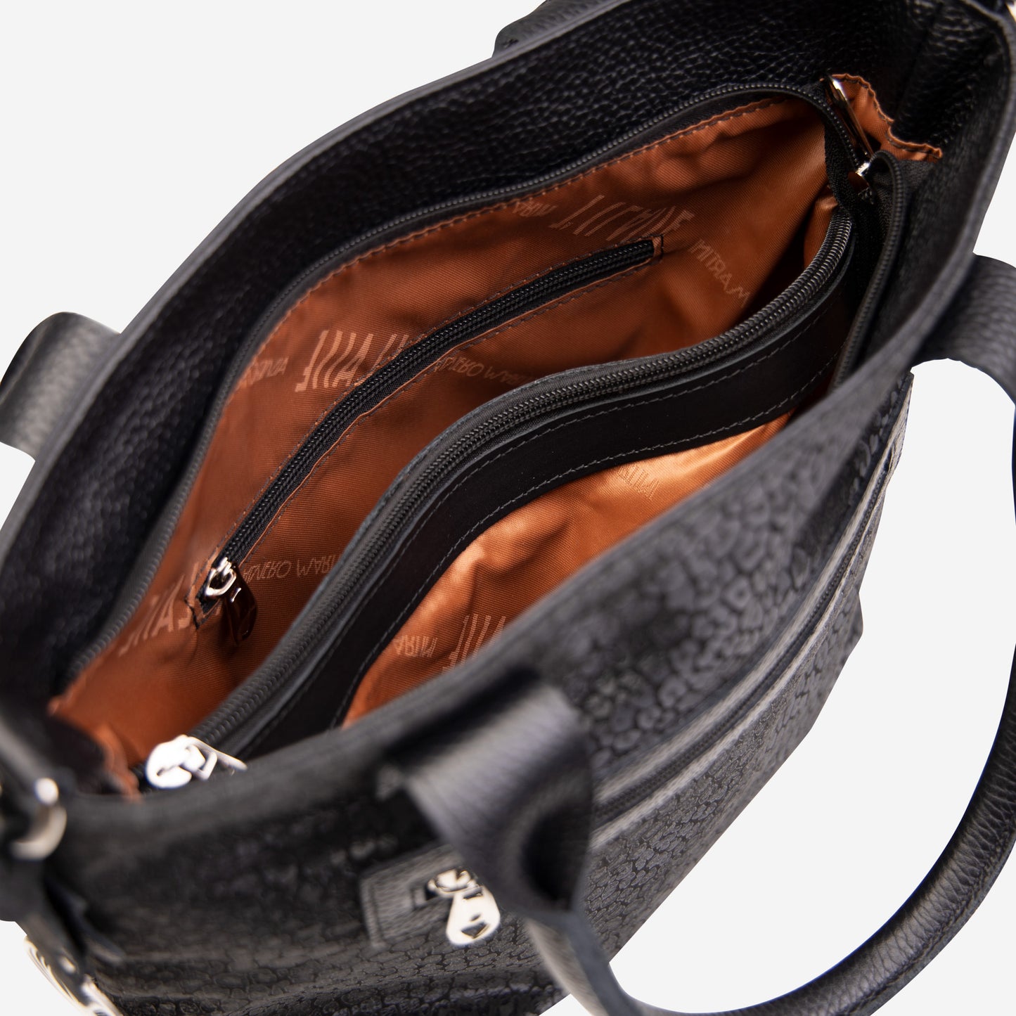 VENUS SHOULDER BAG BLACK LEO