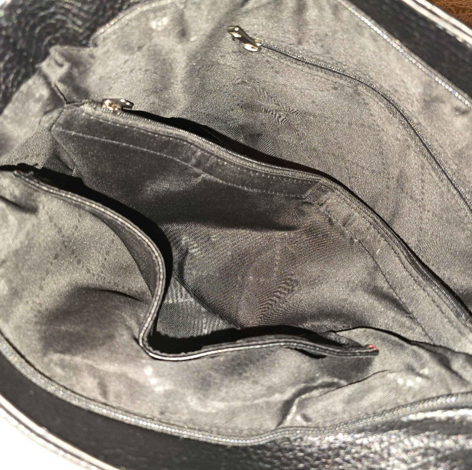 AMELIA VEGAN ECO LEATHER BLACK BAG