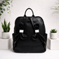 DAISY VEGAN ECO LEATHER BLACK BACKPACK