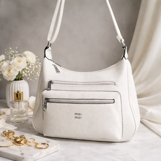 AYLA WHITE SHOULDER BAG