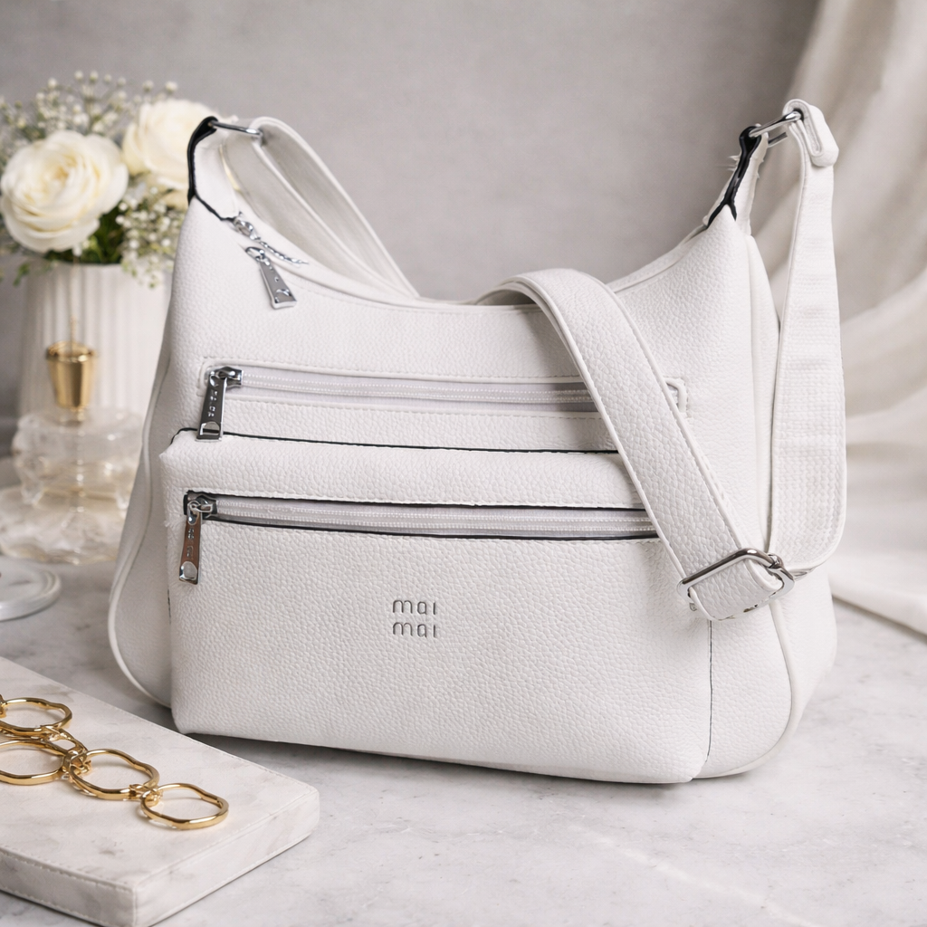 AYLA WHITE SHOULDER BAG
