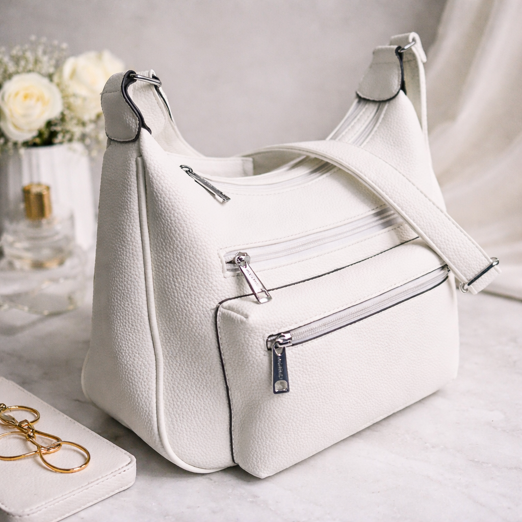 AYLA WHITE SHOULDER BAG