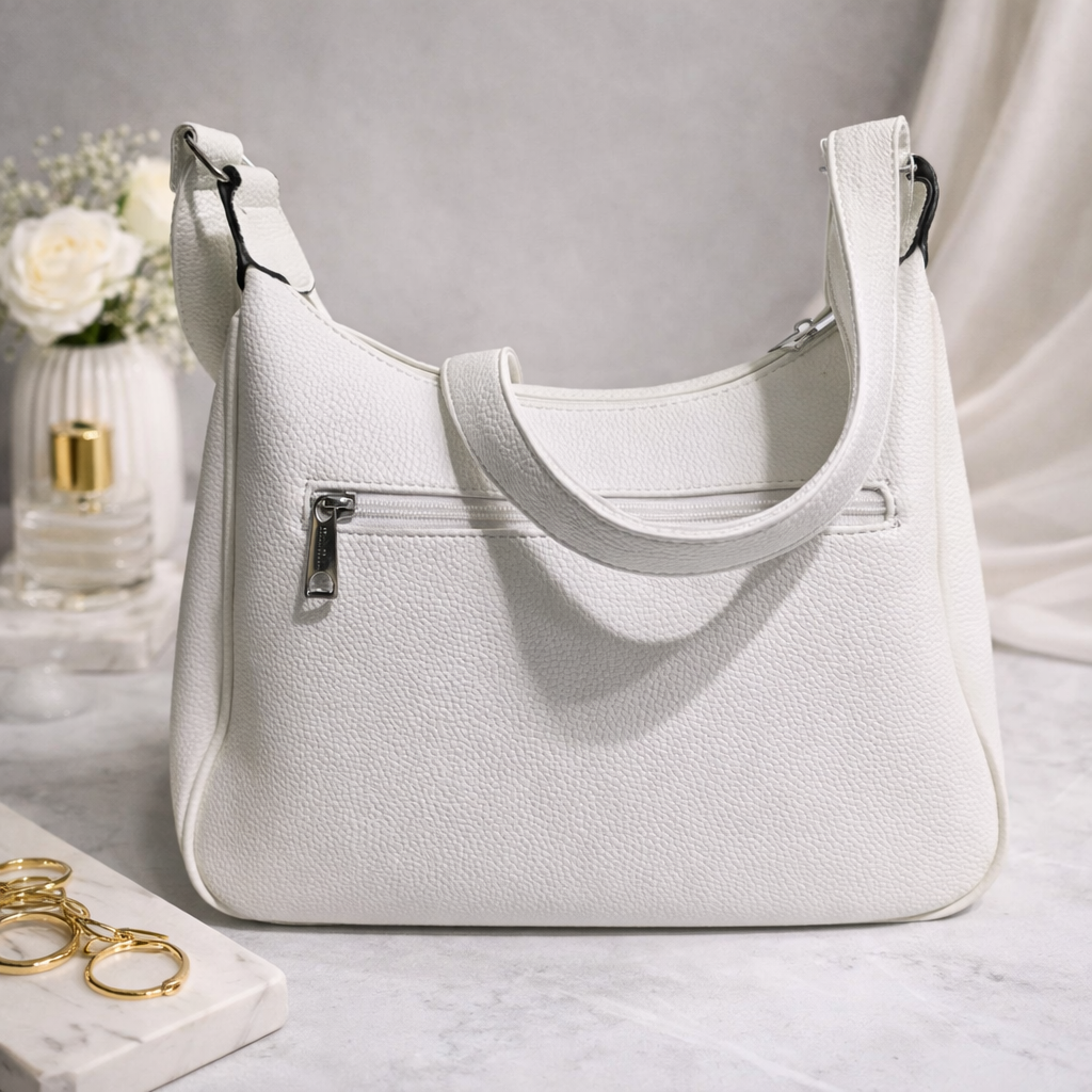 AYLA WHITE SHOULDER BAG
