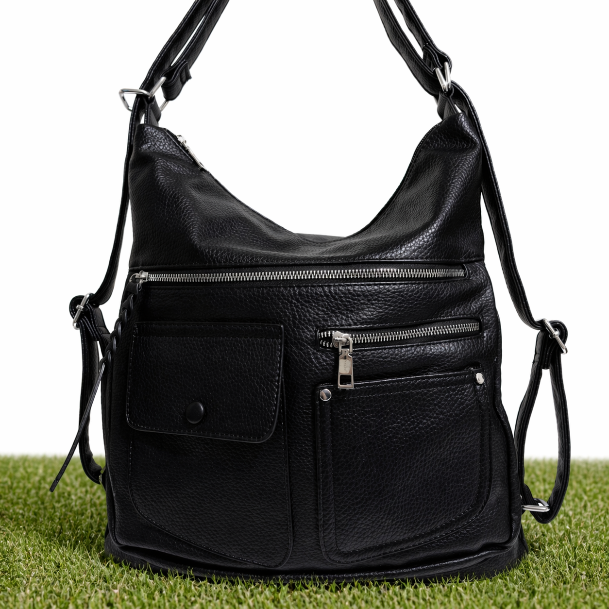IVY BLACK CONVERTIBLE BACKPACK SHOULDER BAG