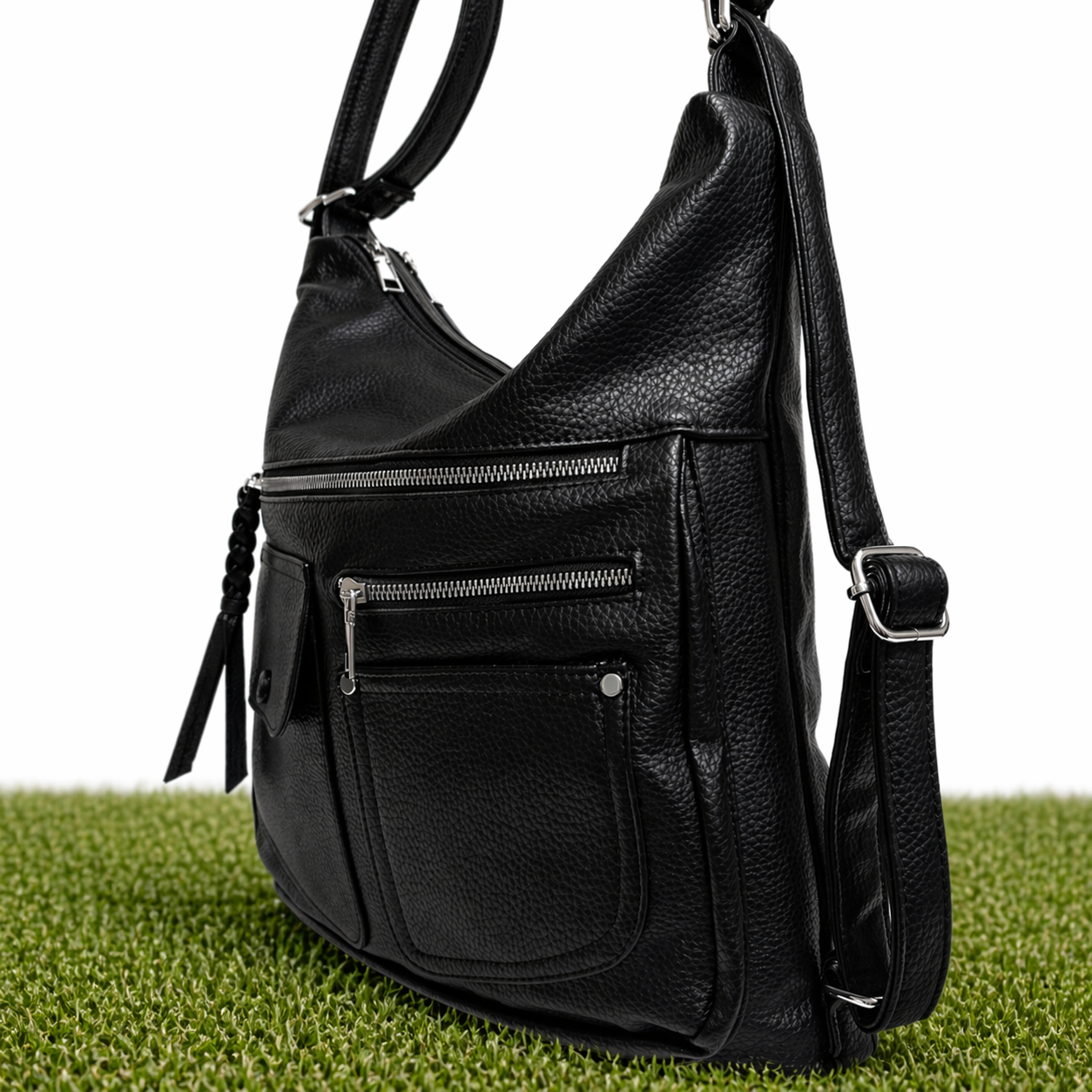 IVY BLACK CONVERTIBLE BACKPACK SHOULDER BAG