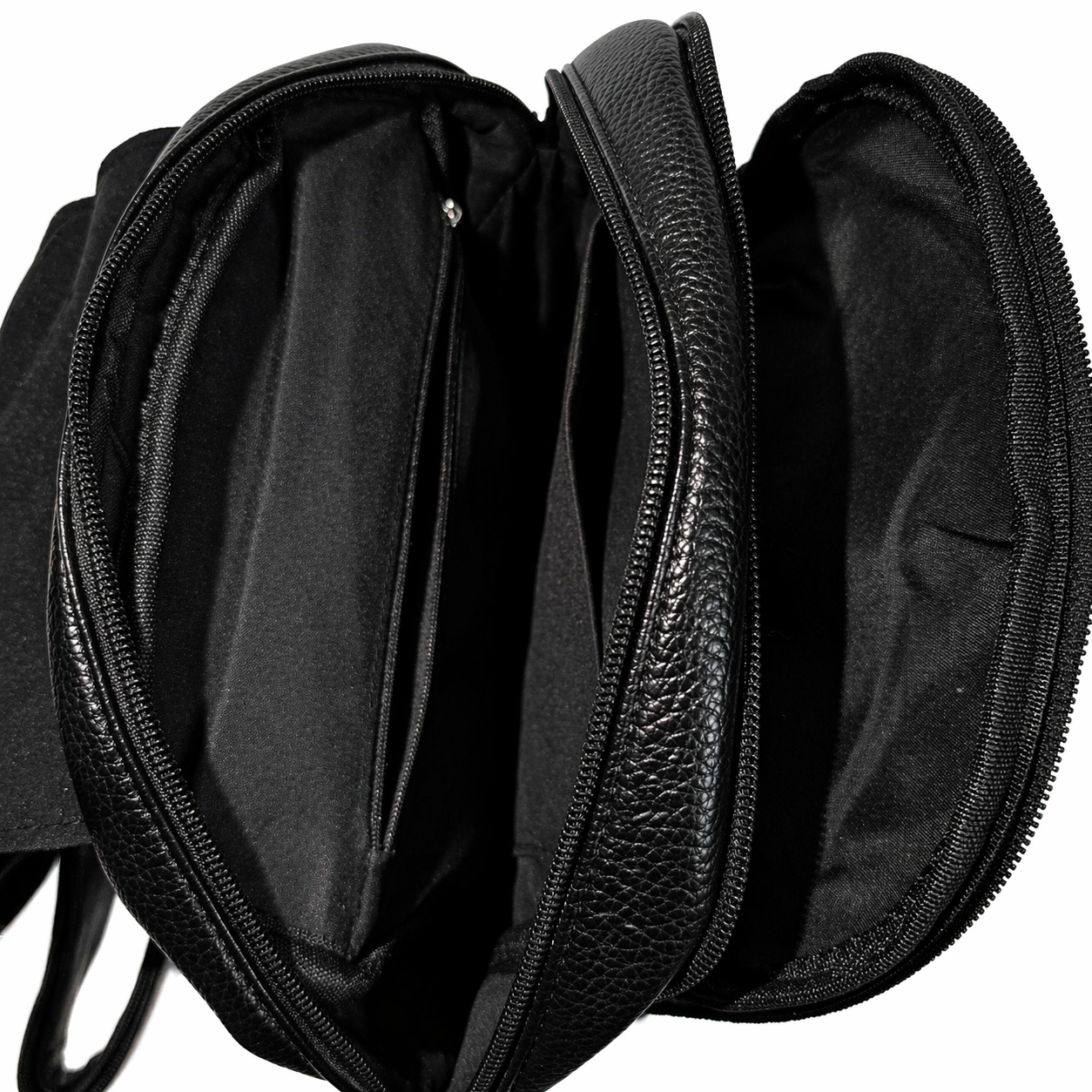 ISABELLA BLACK VEGAN LEATHER BACKPACK