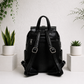 ISABELLA BLACK VEGAN LEATHER BACKPACK
