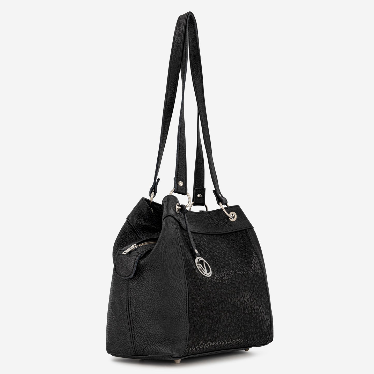 CHRISTINE SHOULDER BAG BLACK LEO