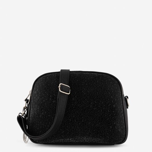 HEIDI CROSSBODY BAG BLACK LEO