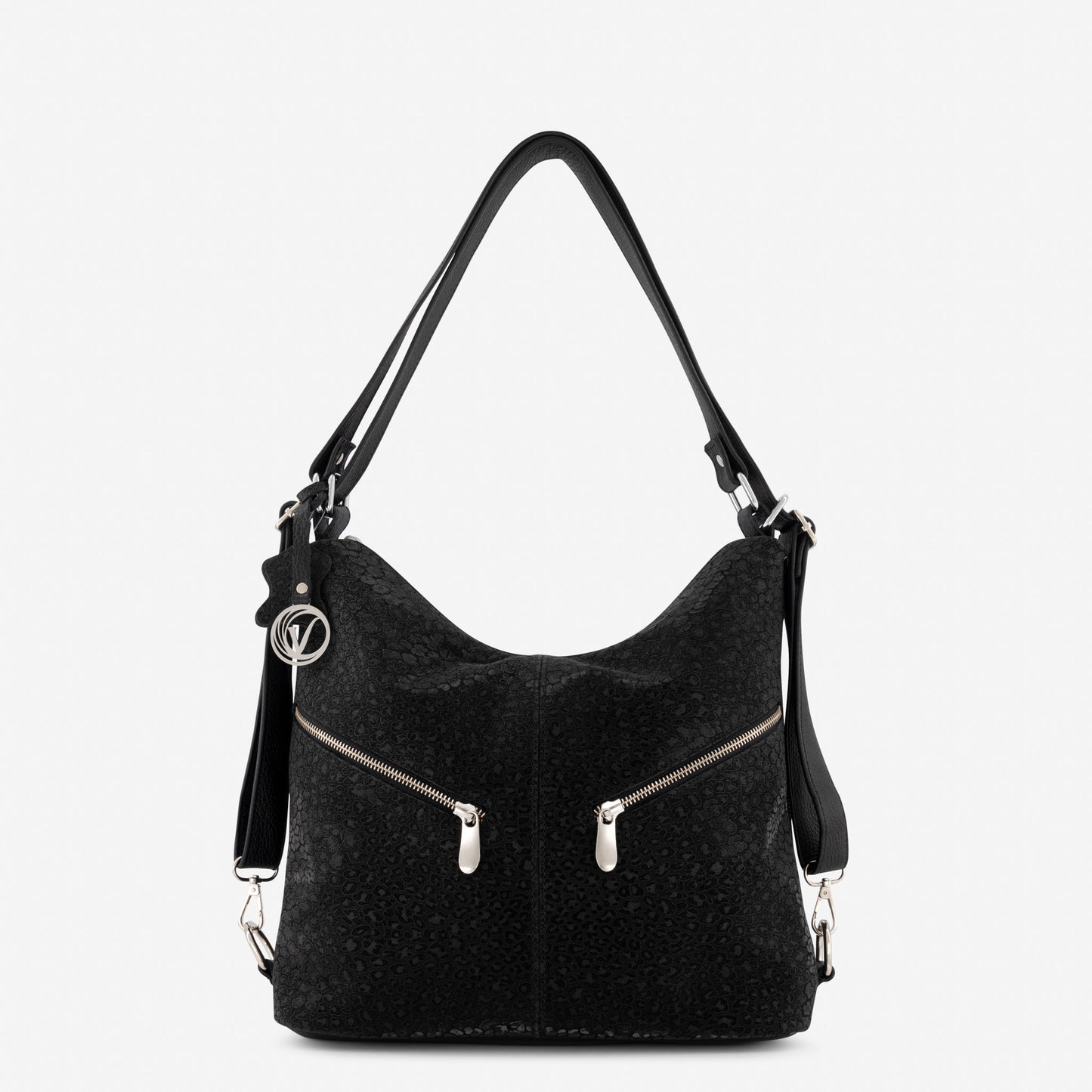 CINDY CONVERTIBLE BAG BLACK LEO